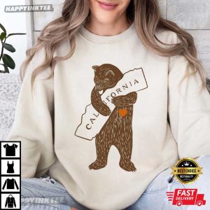 California Lover Bear Wildfire Support T Shirt (3)