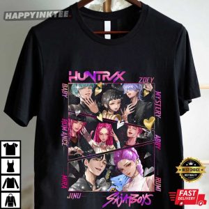Huntrix x Saja Boys KPop Demon Hunters T Shirt (4)