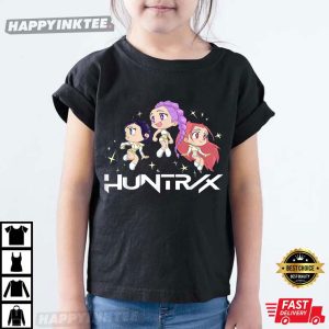 Huntrix Chibi Sparkling KPop Demon Hunters T Shirt (2)
