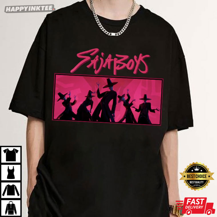 T-Shirt Kpop Demon Hunters Saja Boys - Graffiti Wall, Officiellement Licencié, 100% Coton, Coupe Classique
