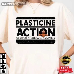Plasticine Action We Oppose Ai Generated Animation T Shirt (2)