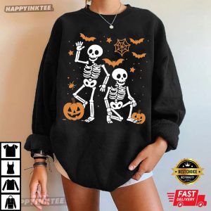 Pumpkin Skeleton Subtle Fuck Trump Halloween T Shirt (3)