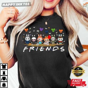 Labubu Halloween Friends Horror Characters T Shirt (2)