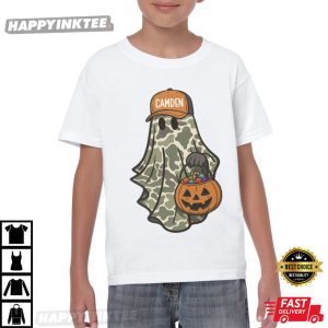 Camo Ghost Halloween Custom Name T Shirt (4)