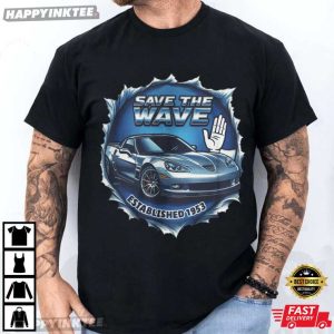 Corvette Save The Wave Classic Car Lover T-Shirt