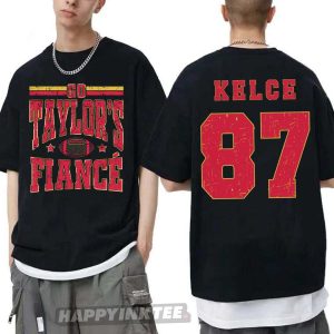 Go Taylors Fiance Kelce 87 Taylor And Travis Engagement T Shirt (2)