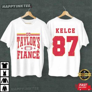 Go Taylors Fiance Kelce 87 Taylor And Travis Engagement T Shirt (3)