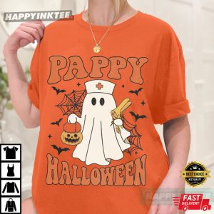 OBGYN Nurse Pappy Halloween Ghost With Speculum T-Shirt
