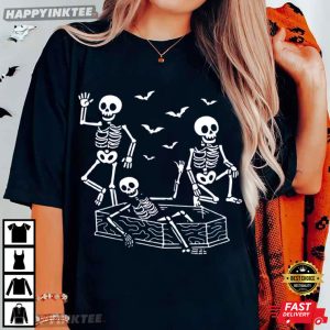 Subtle Anti-Trump Skeleton Halloween Coffin T-Shirt