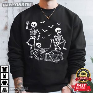 Subtle Anti Trump Skeleton Halloween Coffin T Shirt (2)
