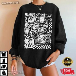 Retro Football Touchdown Game Day T Shirt (3)