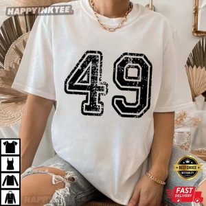 College Football Custom Number And Color T Shirt (3)