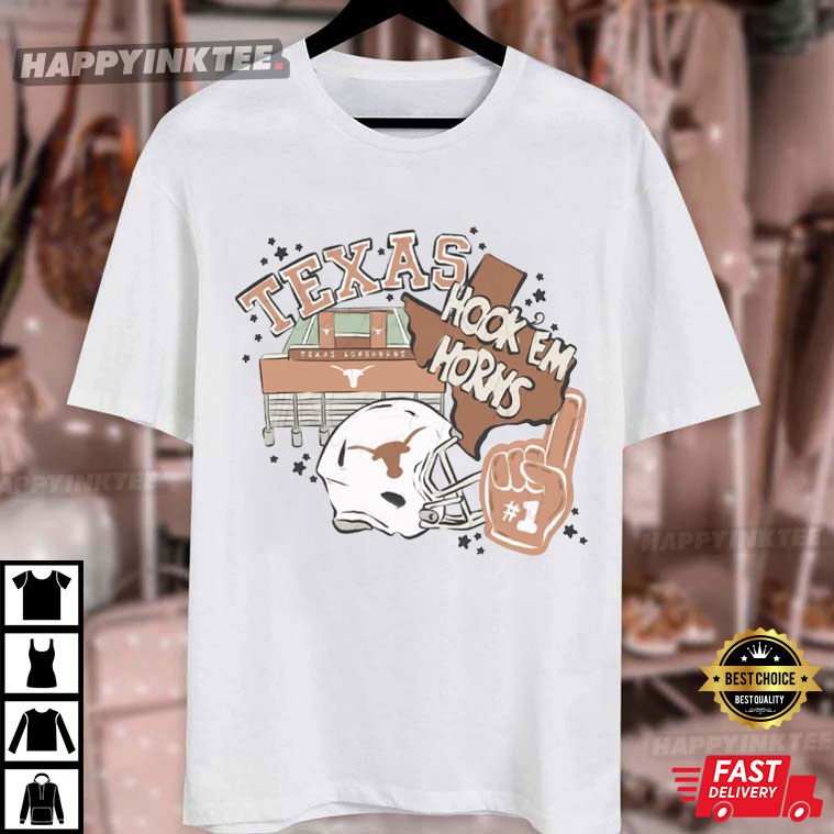 Texas Longhorns Football Hook Em Horns T-Shirt Texas Longhorns Football Hook Em Horns T-Shirt