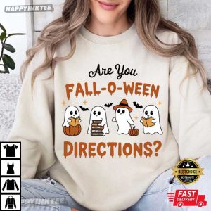 Are You Falloween Directions Halloween Teacher Ghost T Shirt (3)