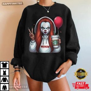 Funny Pennywise Starbucks Halloween Costume T Shirt (2)