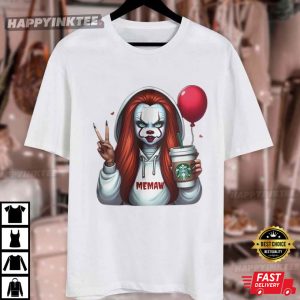 Funny Pennywise Starbucks Halloween Costume T Shirt (3)