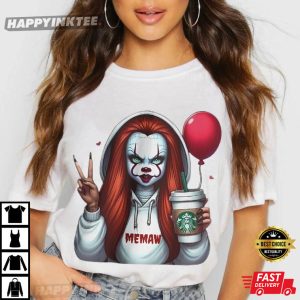 Funny Pennywise Starbucks Halloween Costume T Shirt (4)