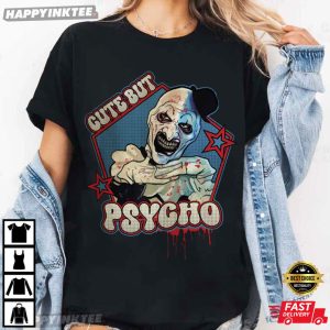 Cute But Psycho Halloween Retro Art The Clown T-Shirt