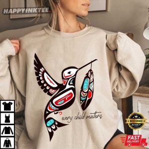 Every Child Matters Orange Shirt Day Hummingbird Native T Shirt (2)