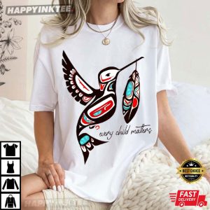Every Child Matters Orange Shirt Day Hummingbird Native T Shirt (4)
