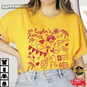 Go Taylors Fiance Travis Kelce Kansas City Chiefs Doodles T-Shirt