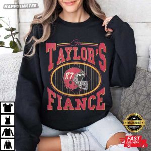 Vintage Go Taylors Fiance Kansas City Football Travis Kelce T Shirt (4)