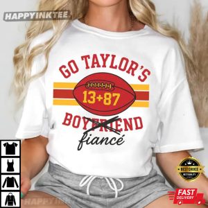 Go Taylors Fiance Tayvis Game Day Football Bride Era T-Shirt