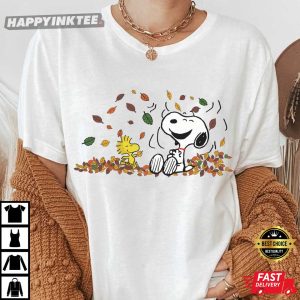 Fall Snoopy Retro Halloween Gift T- Shirt
