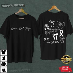 Breast Cancer Awareness No One Fights Alone T Shirt (2)