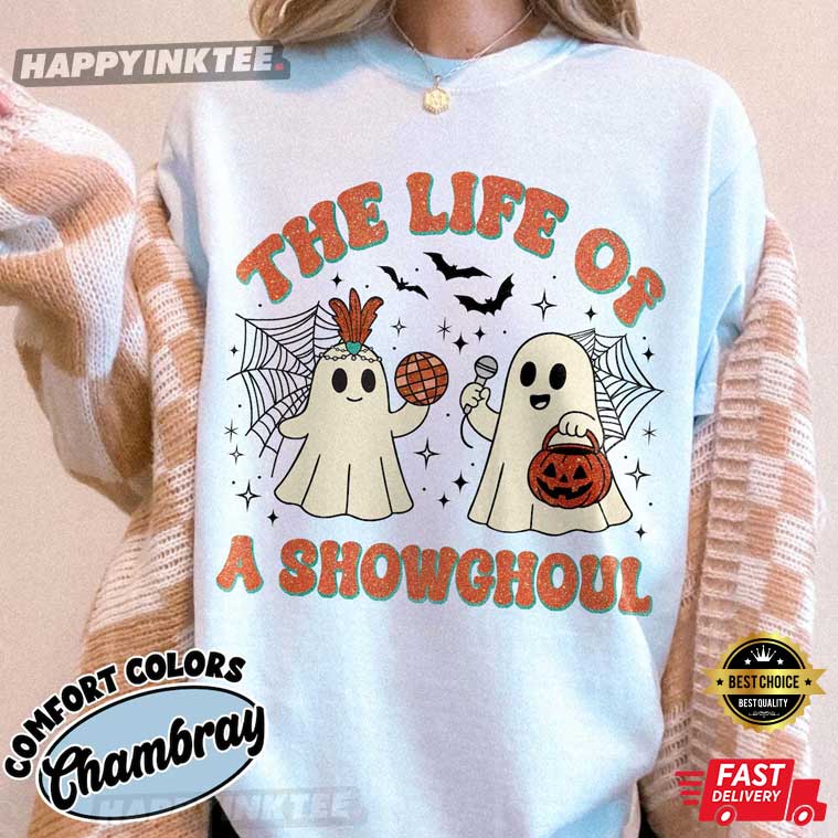 The Life Of A Showghoul Swiftie Cute Ghost Halloween Comfort Colors T-Shirt The Life Of A Showghoul Swiftie Cute Ghost Halloween Comfort Colors T-Shirt