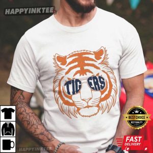 Retro Navy And Orange Tigers Baseball T-Shirt