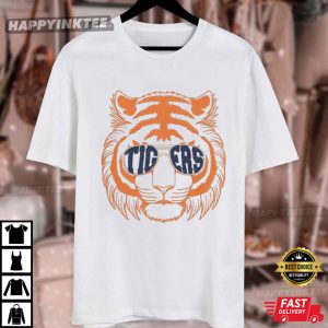Retro Navy And Orange Tigers Baseball T Shirt (4)