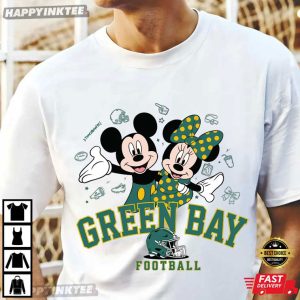 Green Bay Football Mickey Minnie Game Day T Shirt (1)