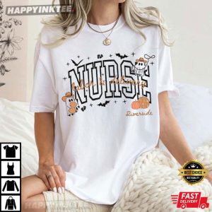 Labor And Delivery Nurse Halloween Western Ghost T Shirt (4)