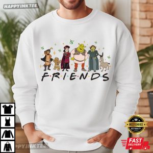 Shrek Characters Puss Lord Farquaad Gingerbread Man Fiona Donkey Friends T Shirt (3)