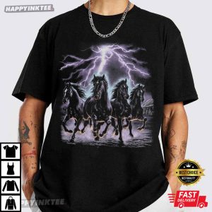 Vintage Horse 90s Lightning Graphic T-Shirt