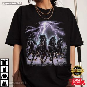 Vintage Horse 90s Lightning Graphic T Shirt (2)