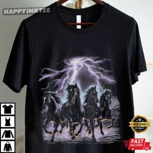 Vintage Horse 90s Lightning Graphic T Shirt (4)