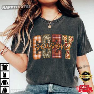 Cozy Season Retro Fall T Shirt (2)