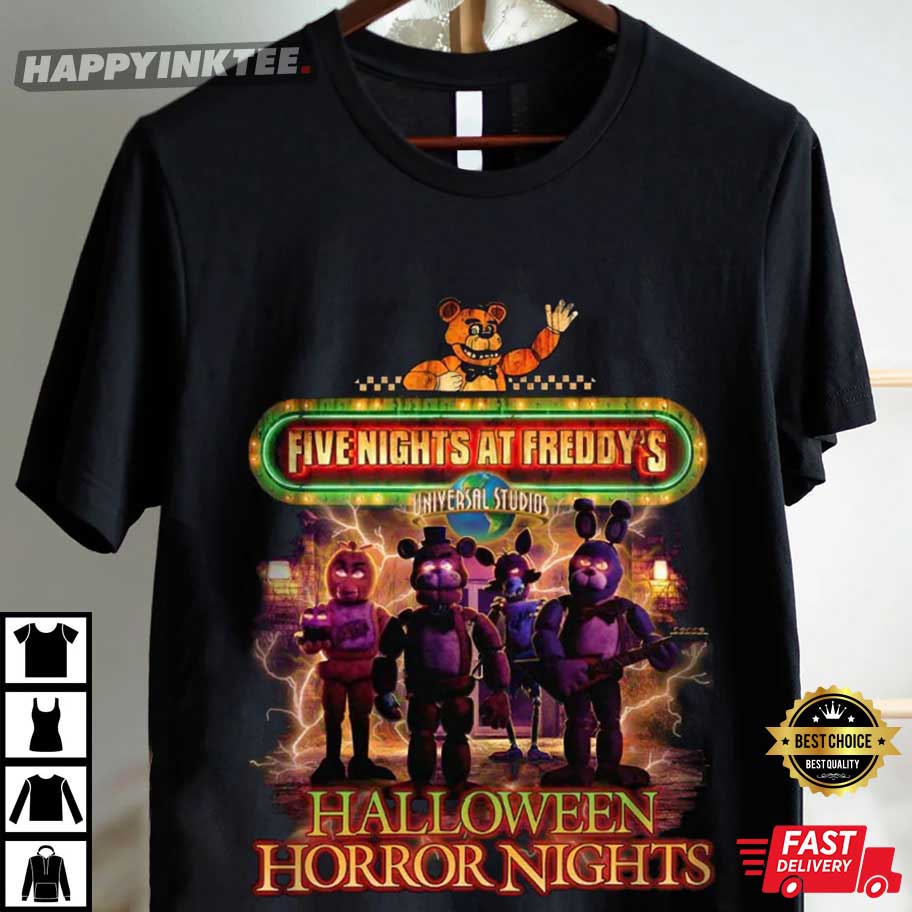 Halloween Horror Nights Five Nights At Freddy's Universal Studios T-Shirt Halloween Horror Nights Five Nights At Freddy's Universal Studios T-Shirt
