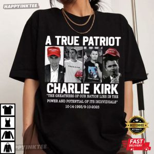 Charlie Kirk A True Patriot Tribute T Shirt (2)
