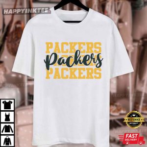 Green Bay Packers Retro Football T Shirt (4)