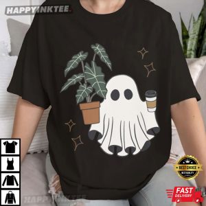 Ghost Plant Coffee Spooky Halloween T-Shirt