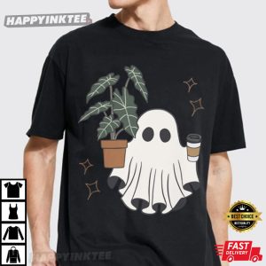 Ghost Plant Coffee Spooky Halloween T Shirt (3)