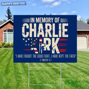 In Memory Of Charlie Kirk Patriotic Bible Verse Flag