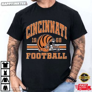 Cincinnati Football Vintage Style Fan Gifts T Shirt (1)