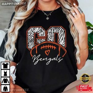 Go Bengals Cincinnati Bengals Leopard Football T-Shirt