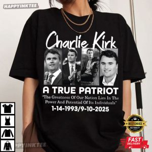 Charlie Kirk A True Patriot Vintage T Shirt (1)