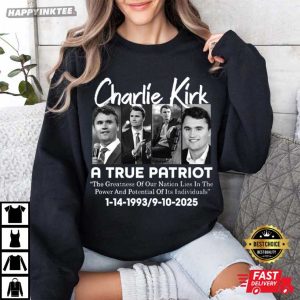 Charlie Kirk A True Patriot Vintage T Shirt (2)