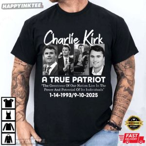 Charlie Kirk A True Patriot Vintage T Shirt (4)